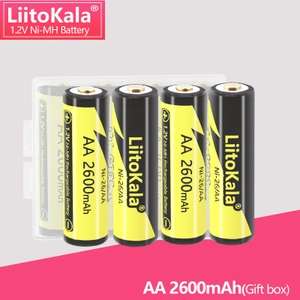 Четыре Аккумуляторных батареи АА Liitokala