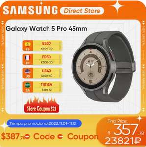 Смарт-часы Samsung Galaxy Watch 5 Pro Bluetooth (45 mm) Gray Titanium (Серый титан)