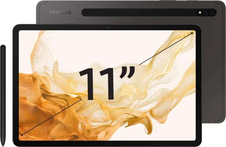 Планшет Samsung Galaxy Tab S8 8 ГБ+128 ГБ WiFi 11" (из-за рубежа, по Ozon карте)