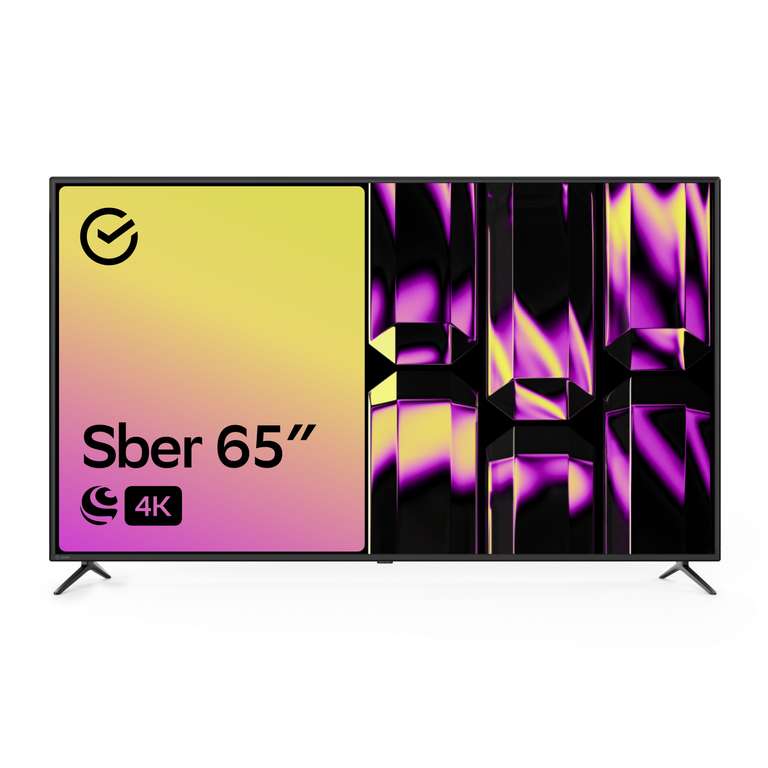 65" 4K Телевизор Sber SDX-65U4014B Smart TV + 5119 бонусов