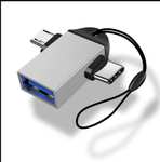 Переходник USB 3,0 «мама»-Micro USB OTG, адаптер 2 в 1 Type-C для телефонов на Android,