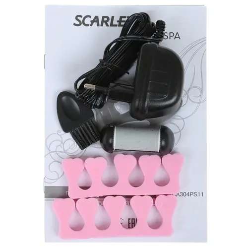 Электрическая пемза Scarlett SC-CA304PS11, встроенный аккумулятор, 2 насадки
