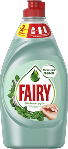 Средство для мытья посуды Fairy Нежные руки, Чайное Дерево и Мята, 0.5 кг (не везде)