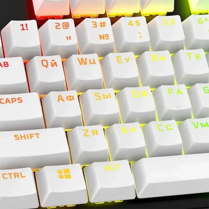 Кейкапы для клавиатуры (набор клавиш) HyperX PBT Keycaps Full Key Set (519T5AAACB), белый