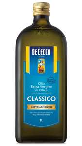 Масло оливковое De Cecco нерафинированное Extra Virgin Classico, стеклянная бутылка, 1 л