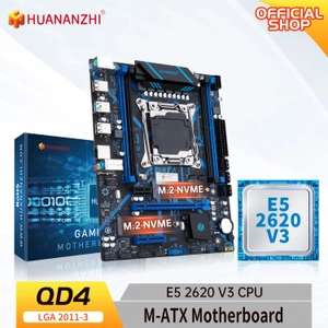 Комплект материнская плата HUANANZHI X99 QD4 + процессор XEON E5 2620 V3