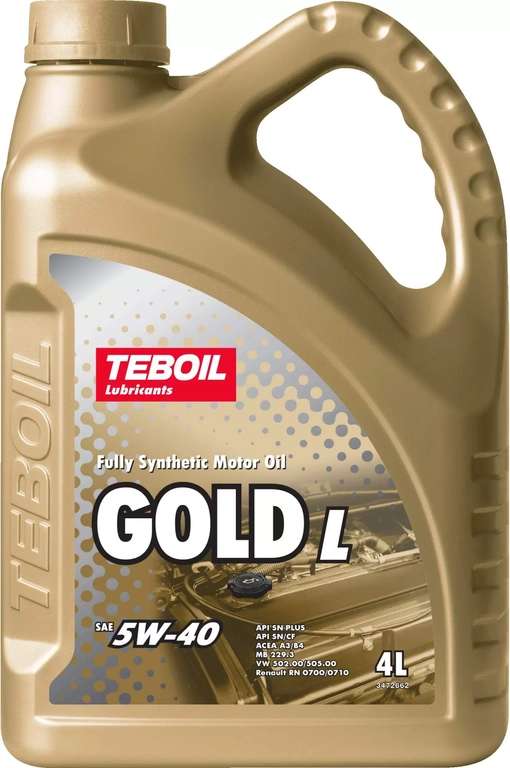 Моторное масло Teboil Gold L 5W-40, 4 л (Возврат бонусами 983)