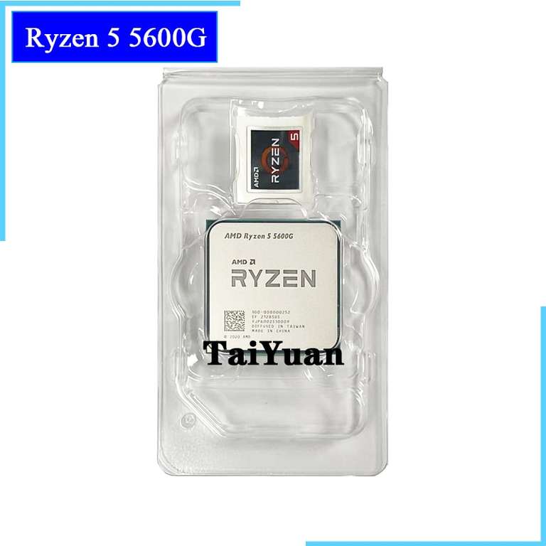 Процессор AMD Ryzen 5 5600G (6 ядер, 12 потоков, Radeon Graphics, разъем AM4)