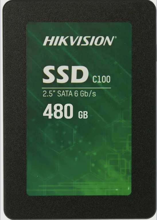 480 ГБ Внутренний SSD диск Hikvision C100 (2913 ₽ при оплате Ozon Картой)