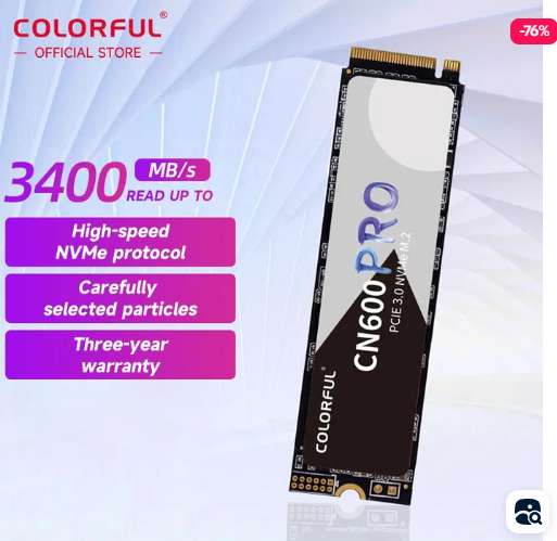 1 ТБ Внутренний SSD диск Colorful SDCN6P1T-TLC (SDCN6P1T-TLC)(3613 р озон карта)Из-за Рубежа
