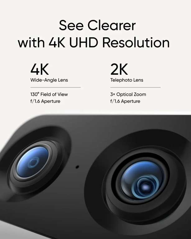 Домашняя камера безопасности Eufy S350 (8 МП, 4K Dual-Cam, 8x Zoom, 360°, AI-функции, Wi-Fi 6, WPA3) + HomeBase 3 Edge за 7644₽ в описании