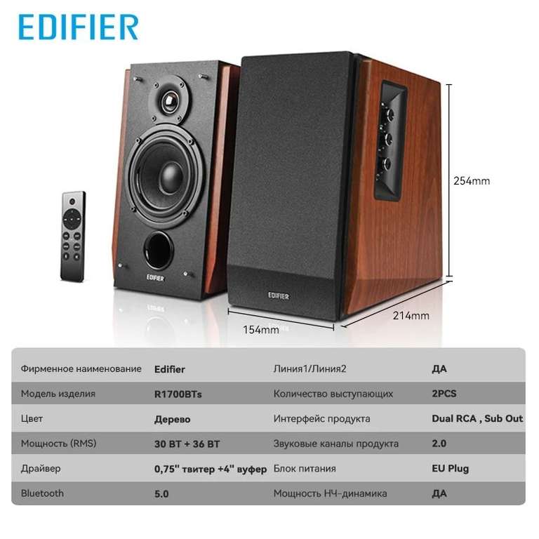 Комплект Bluetooth-колонок Edifier R1700BTs