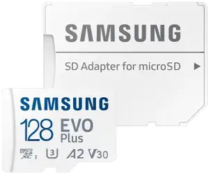 Карта памяти MicroSD Samsung microSDXC 128Gb Class10 UHS-I U3+ microSD Adapter