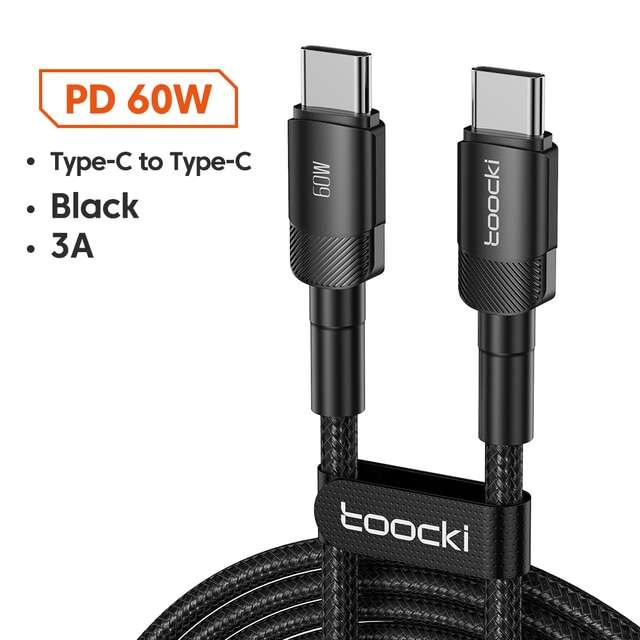 Кабель toocki USB Type C - USB Type C 0.5 м
