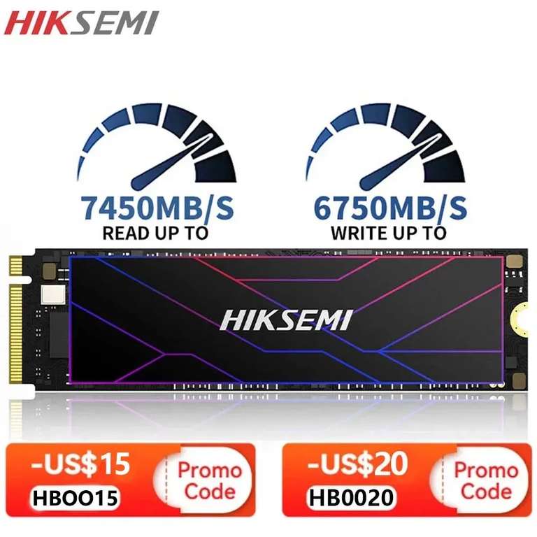 Твердотельный накопитель SSD HIKSEMI для PS5, M2 на 1 ТБ