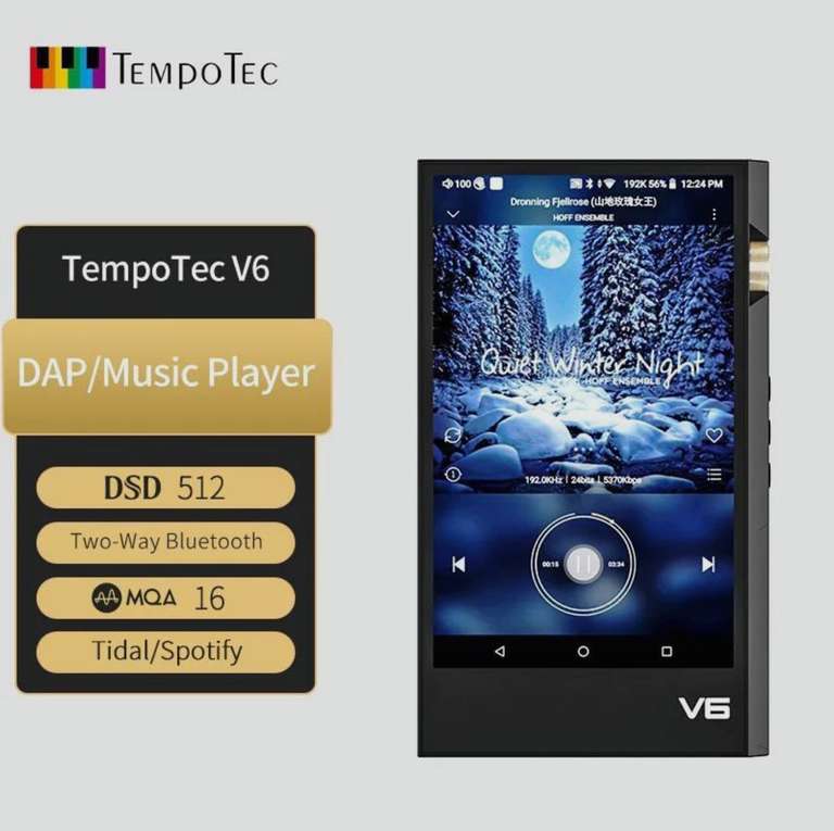 Hi-Fi-плеер Tempotec v6 + чехол (из-за рубежа, цена с озон картой)