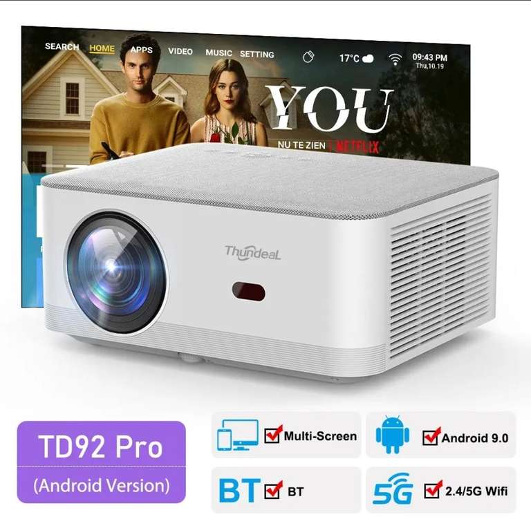 Мини проектор ThundeaL TD92 Pro Full HD 1080P (купон продавца) 4K WiFi Android