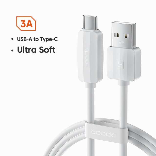 Кабель Toocki 3A USB-C to USB-A 1м +Lightning внутри