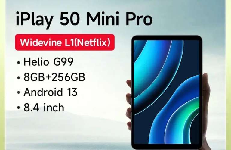 Планшет Alldocube iPlay 50 Mini PRO, 8.4", Android 13, Неlio G99, 8 + 256 ГБ, две SIМ-карты