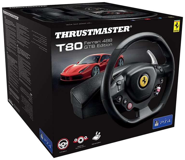 Игровой руль Thrustmaster T80 Ferrari 488 GTB + 2160 бонусов