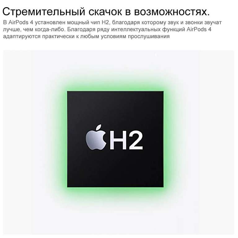 Наушники Apple AirPods 4 (из-за рубежа)