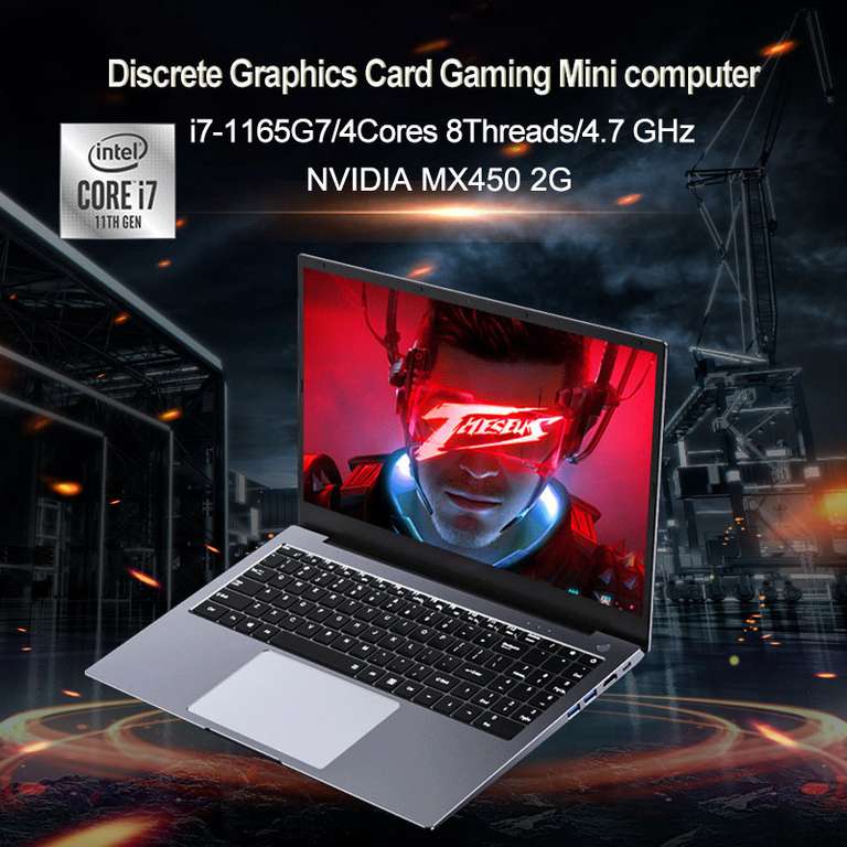 Ноутбук YSJMNPC 15,6" Intel Core i7 1165G7 NVIDIA MX450 8+128 Гб