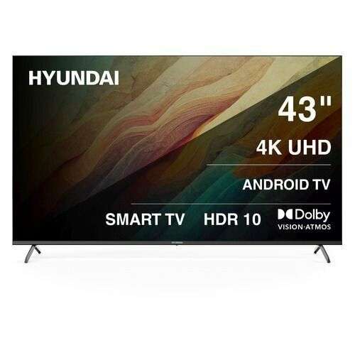 43" Телевизор Hyundai H-LED43BU7009, 4K Ultra HD, черный, смарт ТВ, Android TV