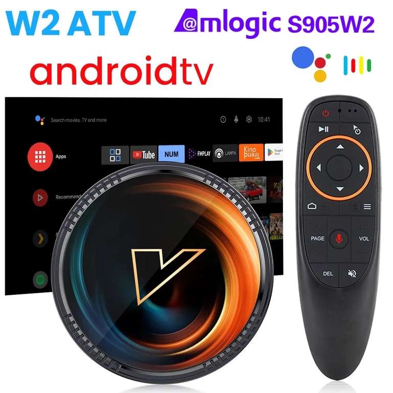 ТВ-бокс W2 ATV (Amlogic S905W2) + аеромышь