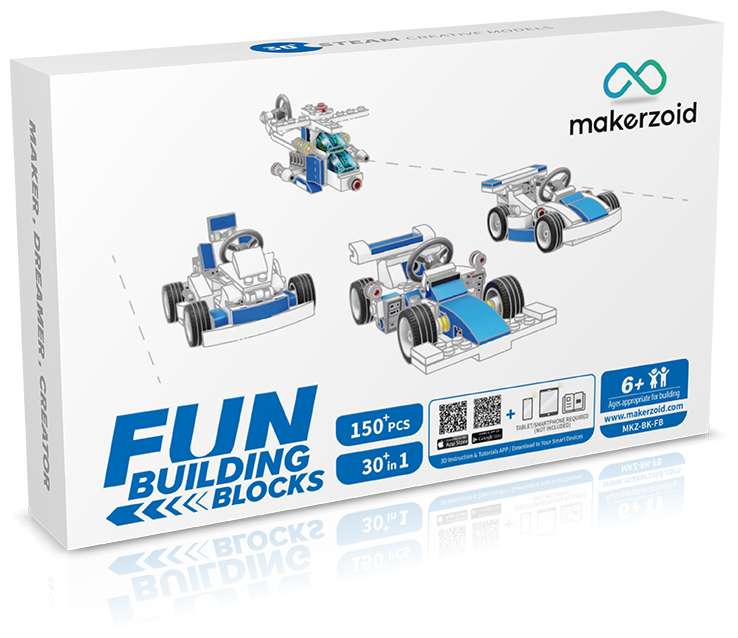 Конструктор Makerzoid Fun Building Blocks 30-в-1, 150 деталей