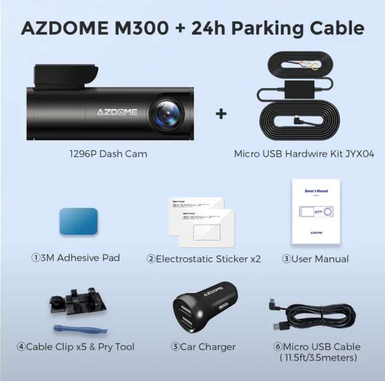 Видеорегистратор azdome m300