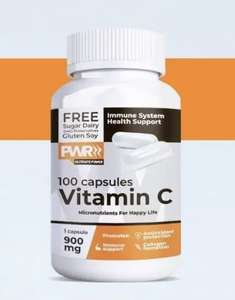 Комплексная пищевая добавка PWR ultimate power Витамин С, 900 мг, 100 капсул