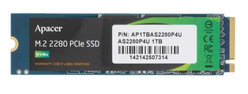SSD диск 1 TB NVME PCIe 3.0 x4 Apacer AS2280P4U (AP1TBAS2280P4U-1)