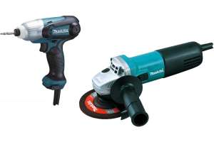 Набор Makita: шуруповерт TD0101 + углошлифовальная машина 9555HN DK0169