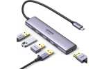 USB-концентратор UGREEN cm478 (20955) 5 в 1, HDMI 4К 60 Гц, 4 х USB 3.0