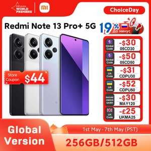 Смартфон Redmi Note 13 Pro Plus 5G Глобал, 8/256 Гб, 3 расцветки (12/512 Gb за 28648₽)