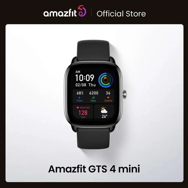 Смарт-часы Amazfit GTS 4 mini (Чёрный, Мята, Розовый)