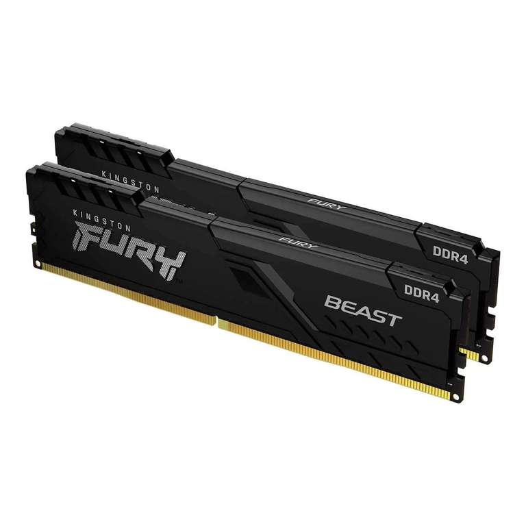 Оперативная память Kingston Fury Beast Black 32Gb DDR4 3200MHz (2х16гб, цена с промокодом + 31% спасибо)