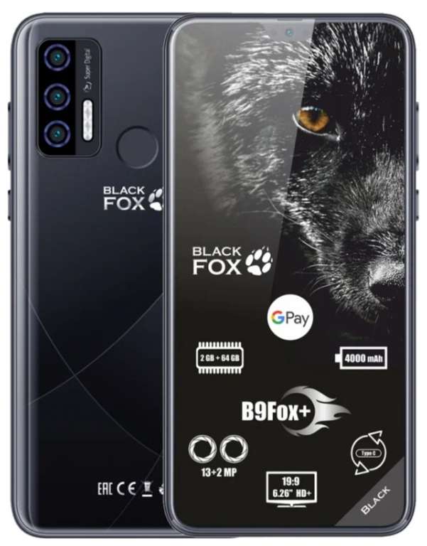 Смартфон Black Fox B9 Fox 2+64 Гб
