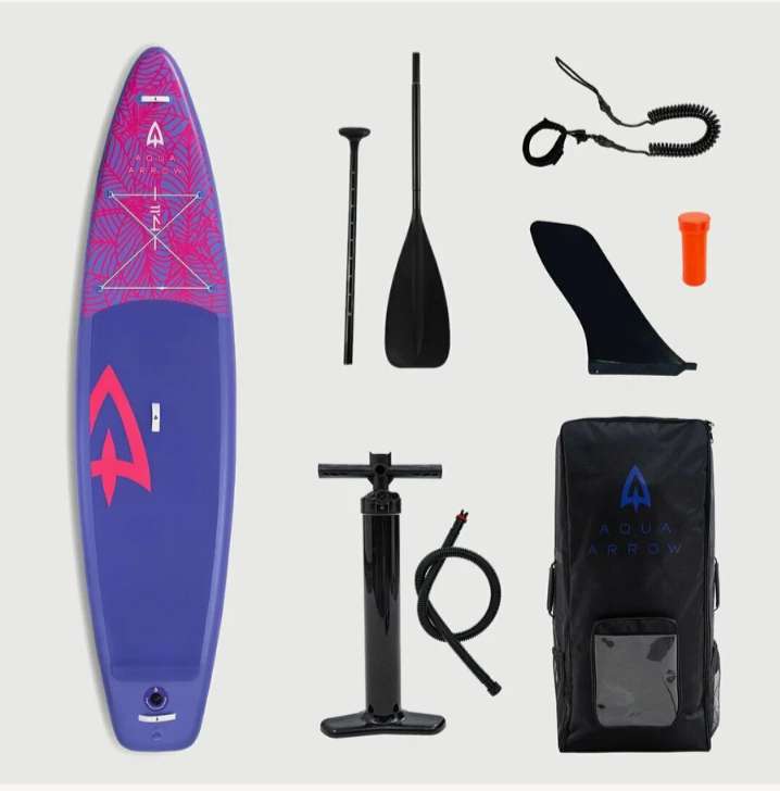 SUP доска надувная Aqua Arrow 11.4 ART Purple Leaf