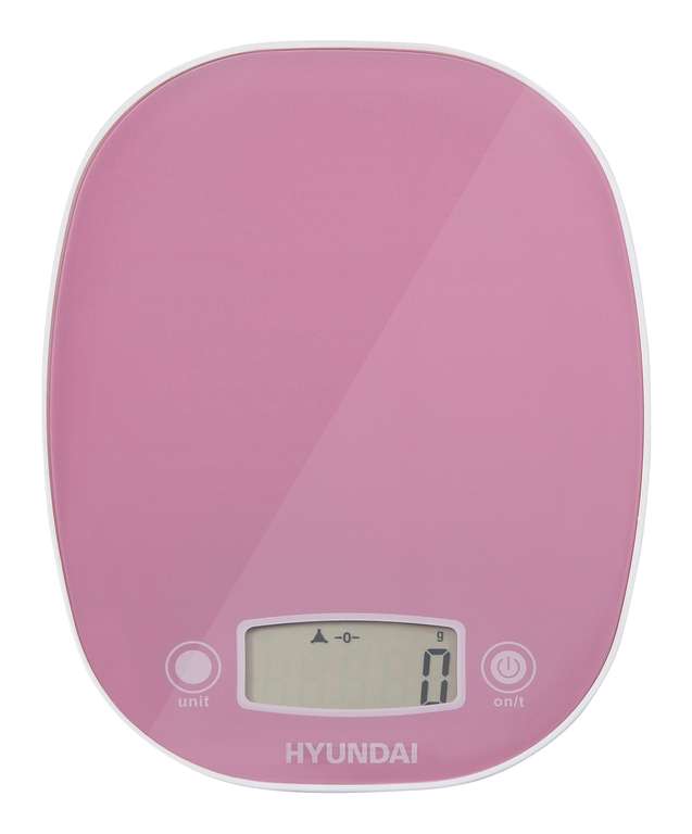 Весы кухонные Hyundai HYS-KA521, розовые (+ бирюзовые весы в описании)