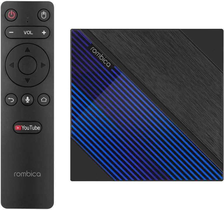 Медиаплеер Rombica TV Impact Pro (4+32 Гб, Android 10, Wi-Fi 5 ГГц, аэромышь), при оплате картой OZON