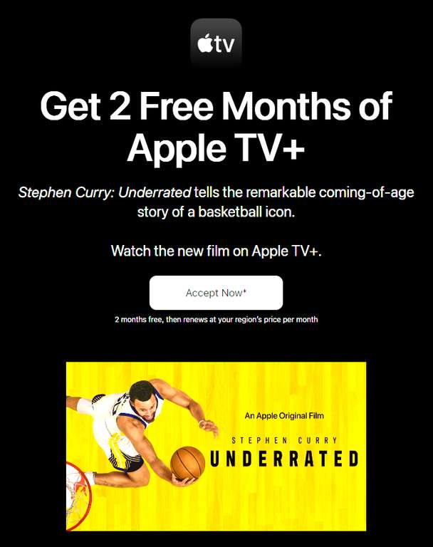 Подписка на Apple TV+ на 2 месяца бесплатно