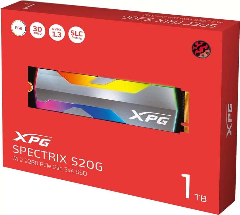 SSD накопитель ADATA XPG SPECTRIX S20G М.2 2280 1 ТБ + возврат до 35% Сберспасибо