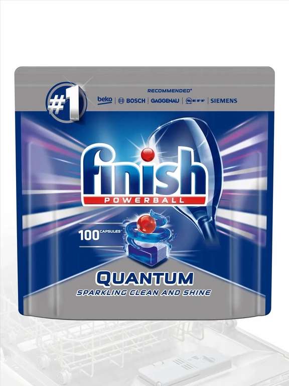 Таблетки для посудомоечной машины Finish Quantum, 100 таблеток