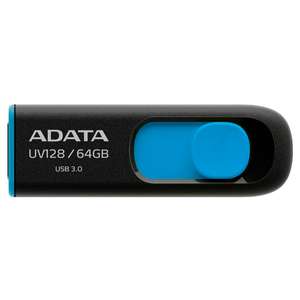 Флеш-диск ADATA UV128 Black/Blue 64GB