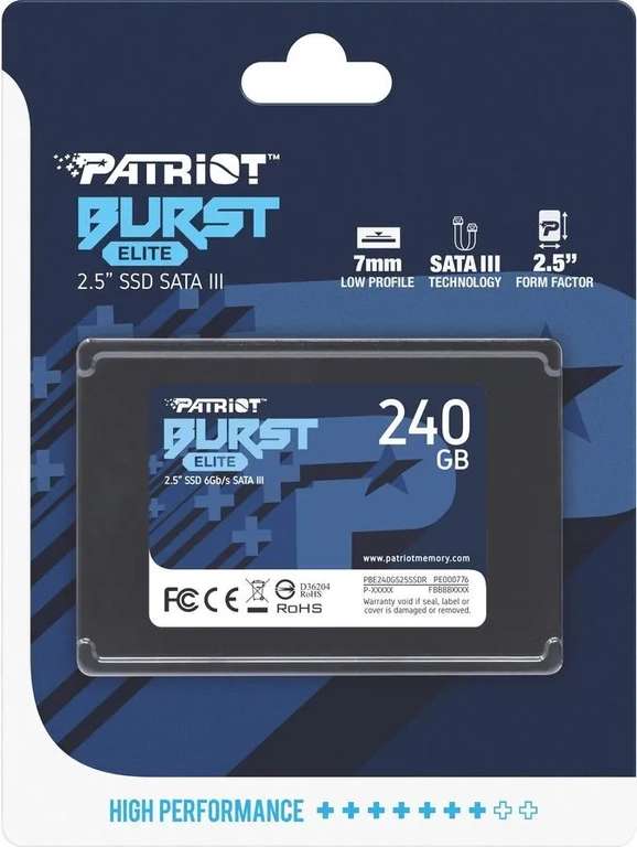 SSD диск Patriot Burst Elite 240 GB SATA 2.5 (Цена с озон картой)