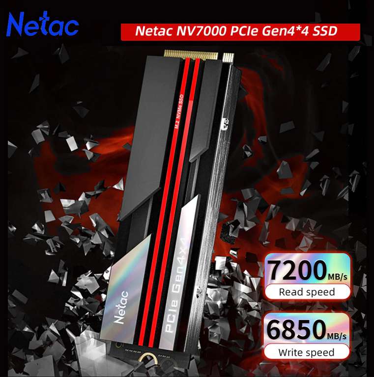 M.2 NVME SSD NETAC NV7000 PciE gen 4x4 2TB