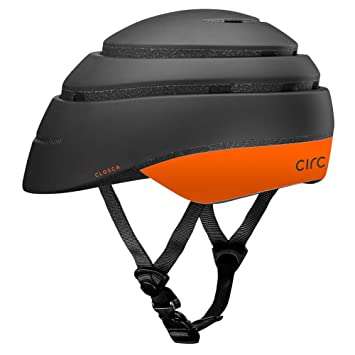 Складывающийся защитый велошлем Closca circ, черный/оранжевый, M/S