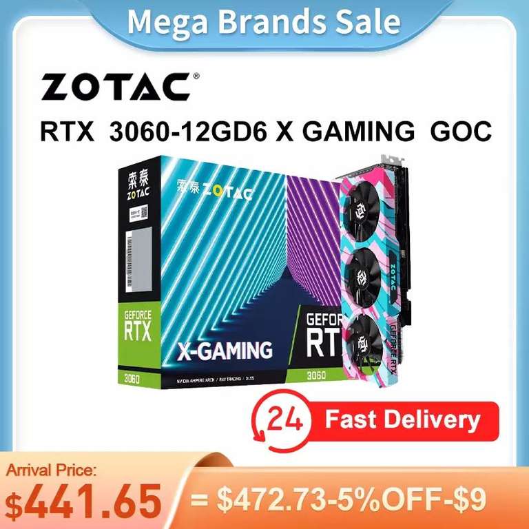Видеокарта Zotac RTX 3060 x gaming goc (27563₽ с монетами)