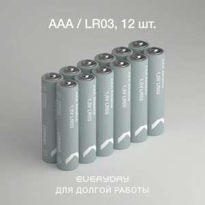 Батарейки Commo Everyday Batteries, AAA , 12 шт (Сочи, Краснодар, возможно другие)